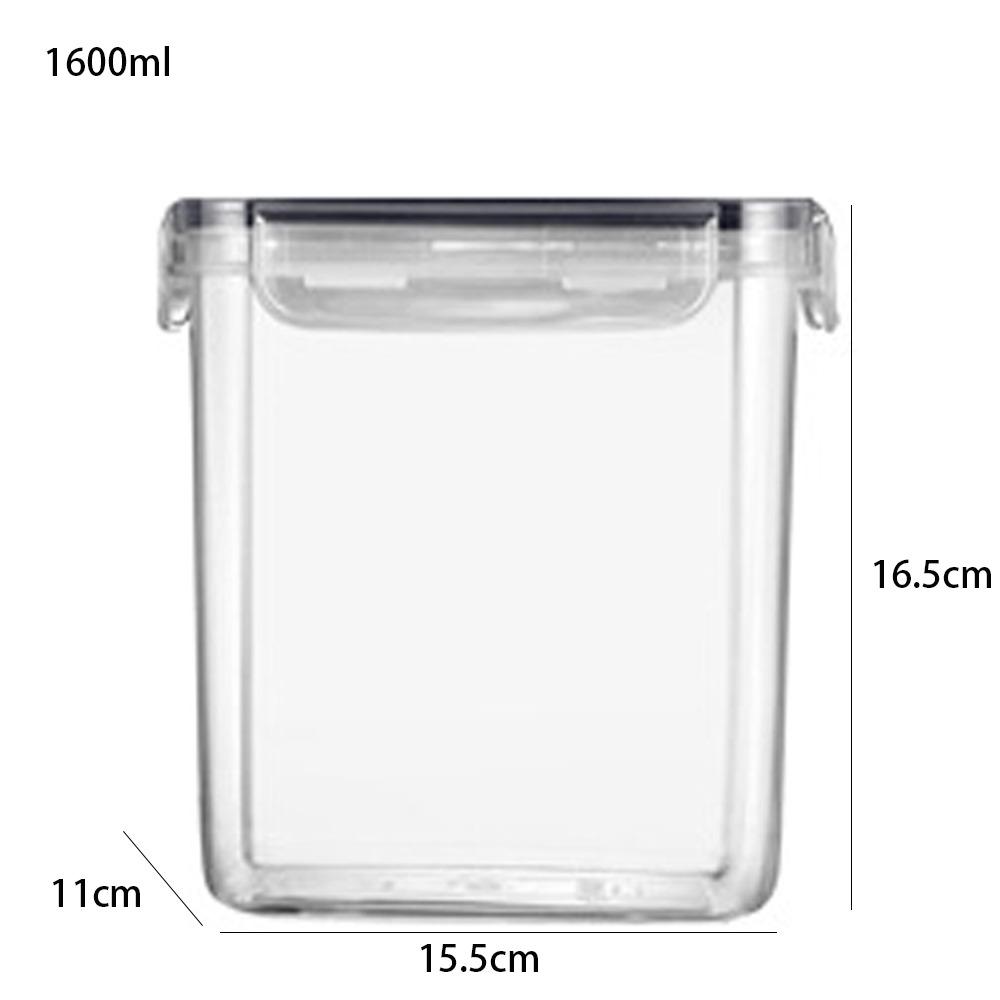520-2000ml Sealed Jars Transparent Keep Fresh Function Kitchen Storage Container Moisture-proof Food Storage Tank