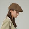 Sommer-Retro-Barett im koreanischen Stil aus Leinen für Damen & Herren - Vielseitiger dünner Schirmmützenhut, Trendig für Herbst & Winter