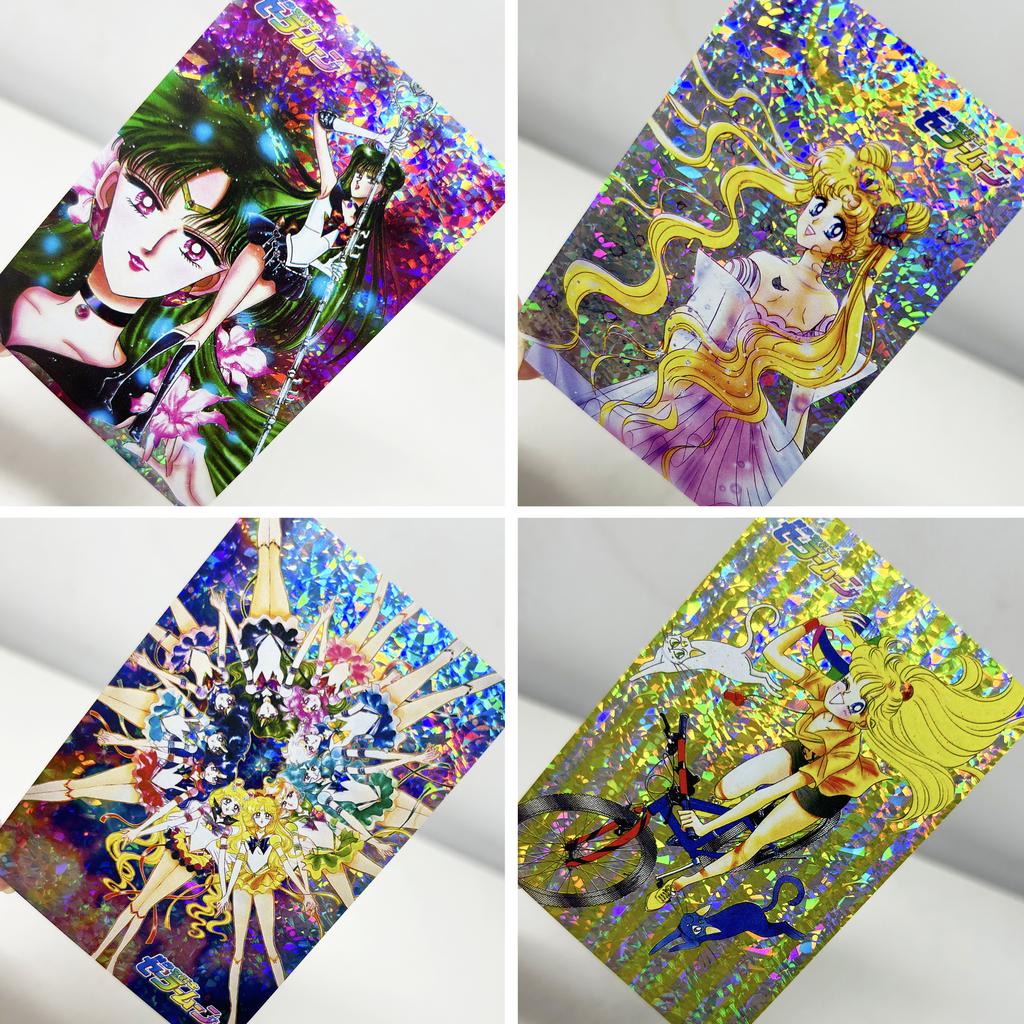 Diy 18pcs/set Sailor Moon Tsukino Usagi Self Control Collect Signature Trading Flash Card Anime Christmas Gift