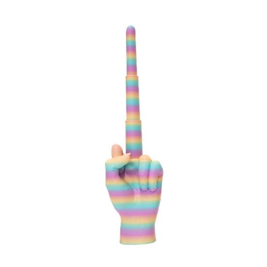 3D Printed Retractable Middle Finger Telescopic Middle Finger Figurine Stress Relief Toy Home Office Living Room Desktop Decoration Ornament Gag Gift