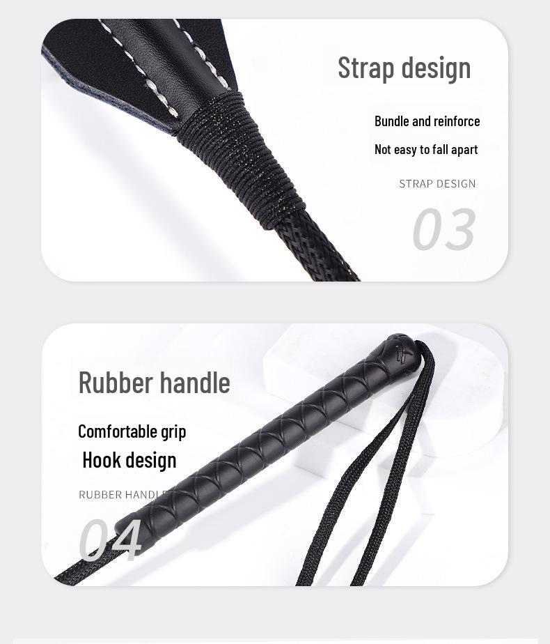 Genuine Leather Horse Whip for Adult Roleplay and Alternative Training