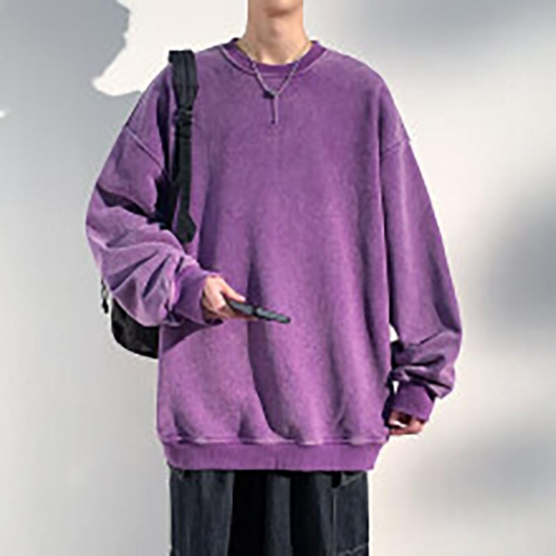 Oversized Sweatshirts Men Women Fashion Couples Crew Neck Vintage Y2K Hoodie Loose Pullover