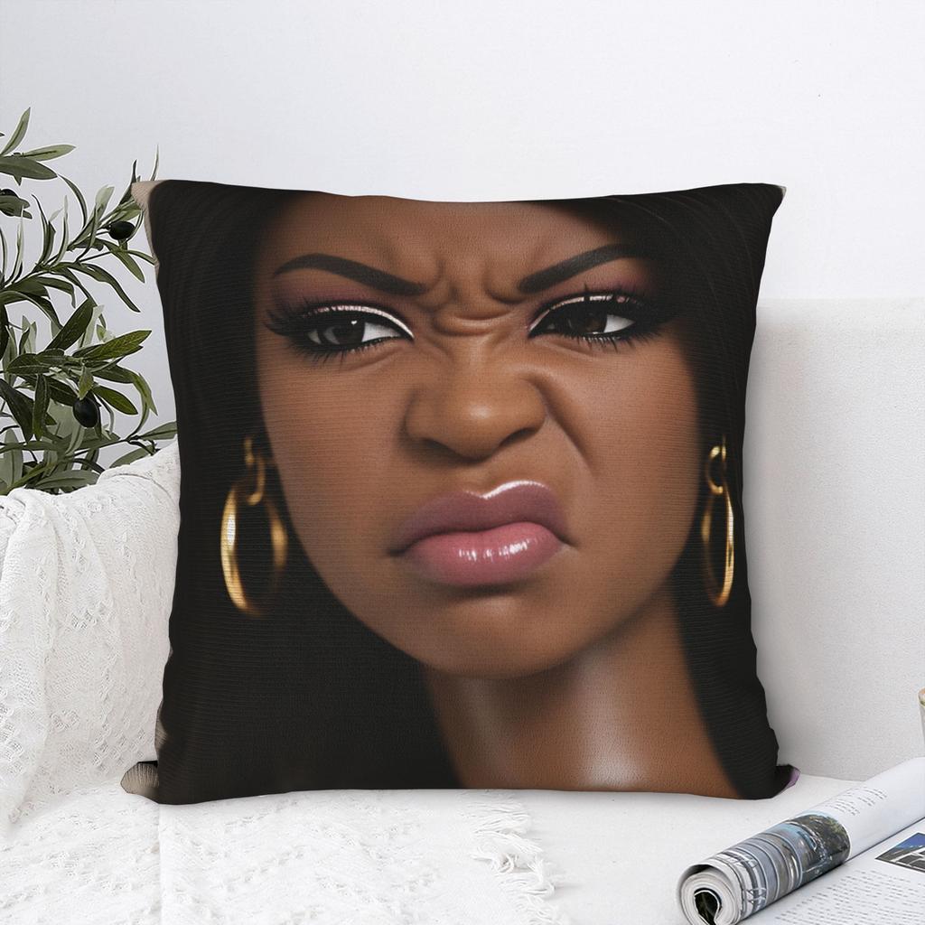Distressed Doll Face Meme Pillow Cover Fashion Pillow Case For Sofa Couch Bed Living Room Soft Pillowcases Gift