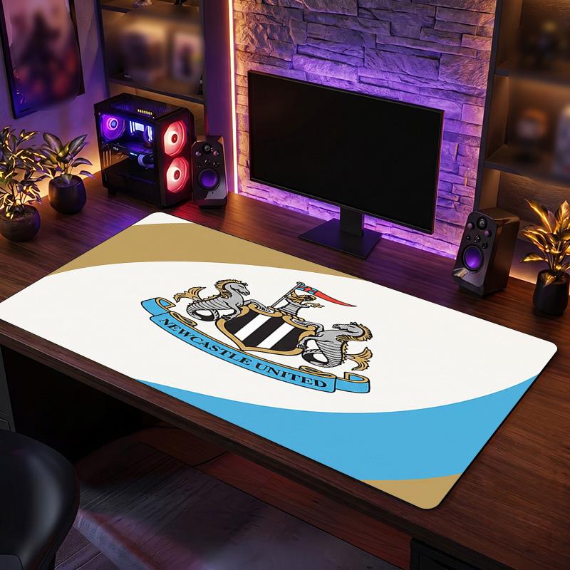 Newcastle United Fußball Druck Großes Mauspadd, Rutschfestes Erweitertes Gaming-Schreibtischmatte für Büro Zuhause