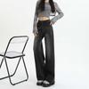 Women's High Rise Wide Leg Jeans Loose Vintage Washed Denim Non-Stretch Spring Trousers