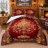 Weihnachts 3-teiliges Bettwäsche-Set 1 Bettlaken 2 Kissenbezüge Bedruckt Schlafzimmer Bettwäsche Weihnachtsgeschenk