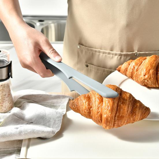 Non-Stick Silicone Tongs High Temperature Resistant Food Tongs Dishwasher Safe Kitchen Utensil for Grilling Steak Bread Food