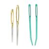 2 Pieces Aluminum Darning , Sewing with Large Eye And Curved Tip, Knitting 2x Big