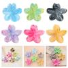 Flower Shaped Hair Claw Clip Resin Marble Texture Gradient Color for Weddings and Parties Daily Use Hair Accessories