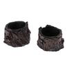 2Pcs Resin Bowl Dish Feeder Plate for Terrarium Reptile Tanks- Tree Stump Shape