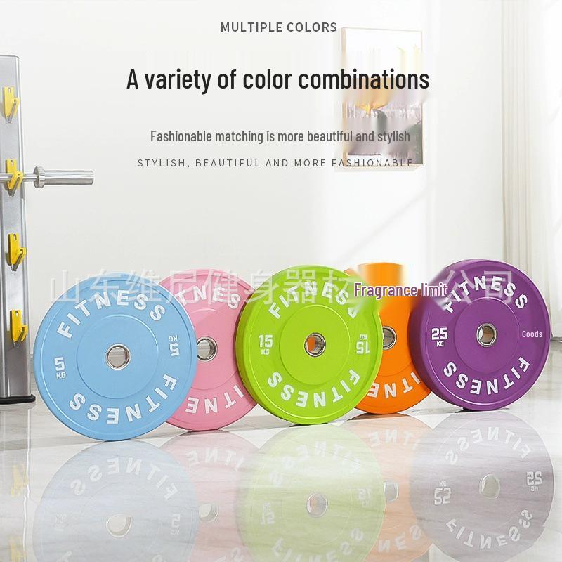 Colored Full Rubber Barbell Plates for Squat, Bench Press, Deadlift, and Dumbbell Workouts