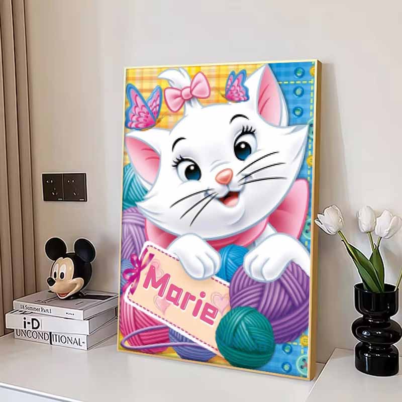 Disney Diamond Painting The Adventures of The Cat Cartoon Diamond Painting, Full Diamond Cross Stitch DIY Gift  Home Decor