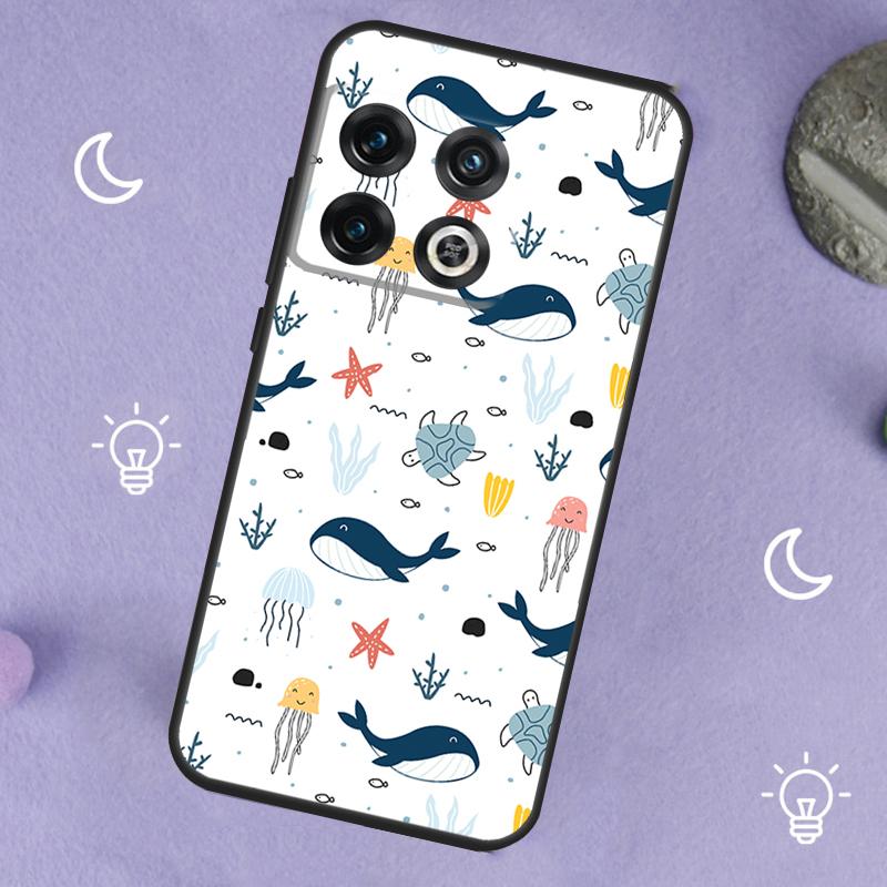 Baby Whale Case For OnePlus 13T 10T 8T 10R 12R 13R 15 13 12 11 10 9 Nord 5 CE 2 3 4 Lite N20 N30 Cover