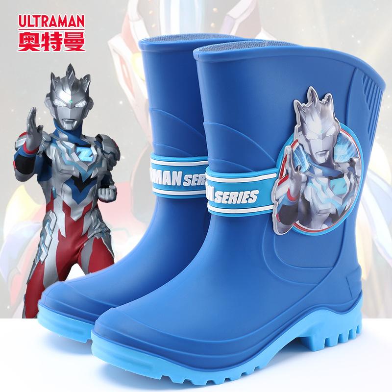 Ye Luoli High Tube Rain Boots Four Seasons3-7Year-old Rubber Boots Kindergarten Rain Boots for Girls, Big Kids, Fleece-lined Cartoon Water Shoes for