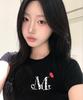 Lovelitz Mini Heart Logo Round Neck Crop Short Sleeve Tee (2 Colors)