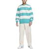Nike Felpa Girocollo a Righe Club Fleece da Uomo Felpe Verde Cactus FN3107-345