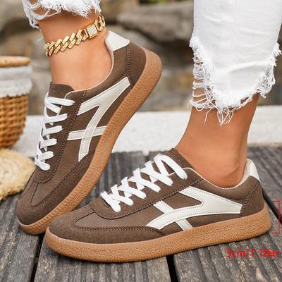 Fashion Women Sneakers Fashion Casual Flats Vulcanize Shoes Fashion Round Toe Lace Up Comfortable Flat Shoes for Women
