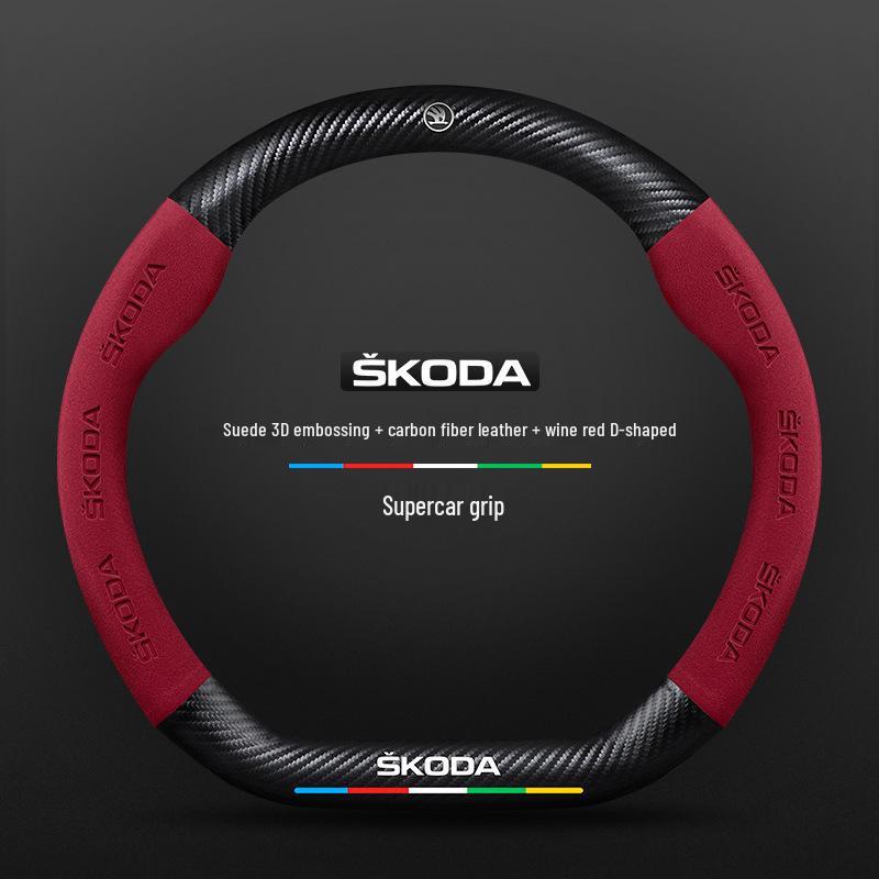 Steering Wheel Cover for Skoda: Octavia, Kamiq, Kodiaq GT, Superb, Karoq, Scala