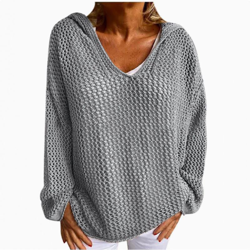 2026 Popular Hooded Lightweight Sun Protection Knit Sweater