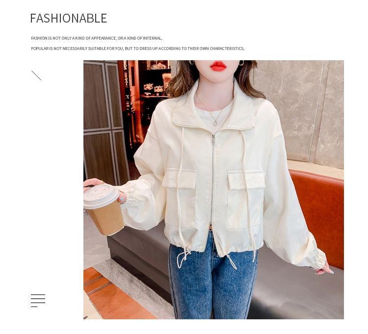 Women's Petite Versatile Casual Windbreaker Jacket - Spring/Autumn 2025 Collection