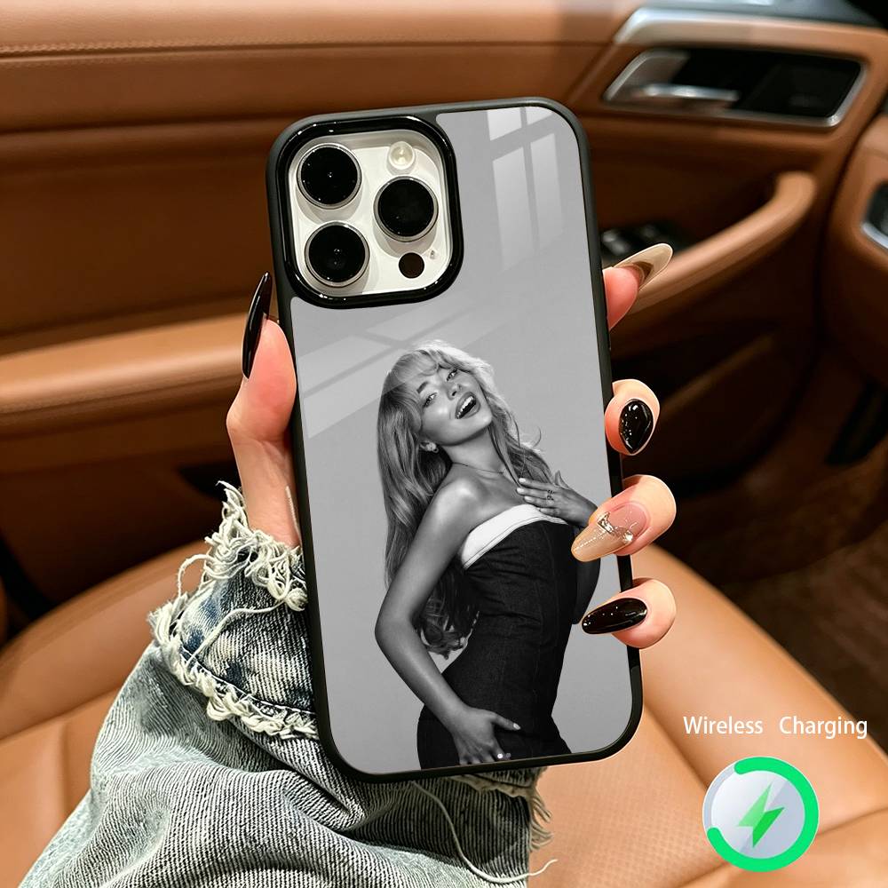 Singer S-Sabrina C-Carpenter For IPhone17 16 15 14 13 12 11 Plus Pro Max Plus Wireless Charger Phone Case