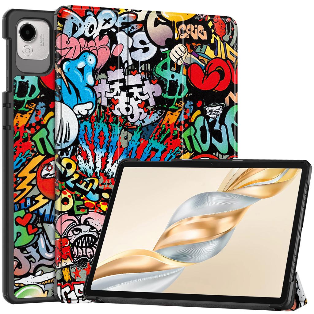 For Honor Pad X9a Case Pattern Print Leather Stand Tablet Cover