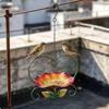 3 Pieces Heart Shaped Bird Feeder Decorative Floral Metal Weather Resistant for Tree