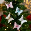 Glitter Christmas Tree Hanging Decor Artificial Simulation Butterfly Decoration  Atmosphere Layout