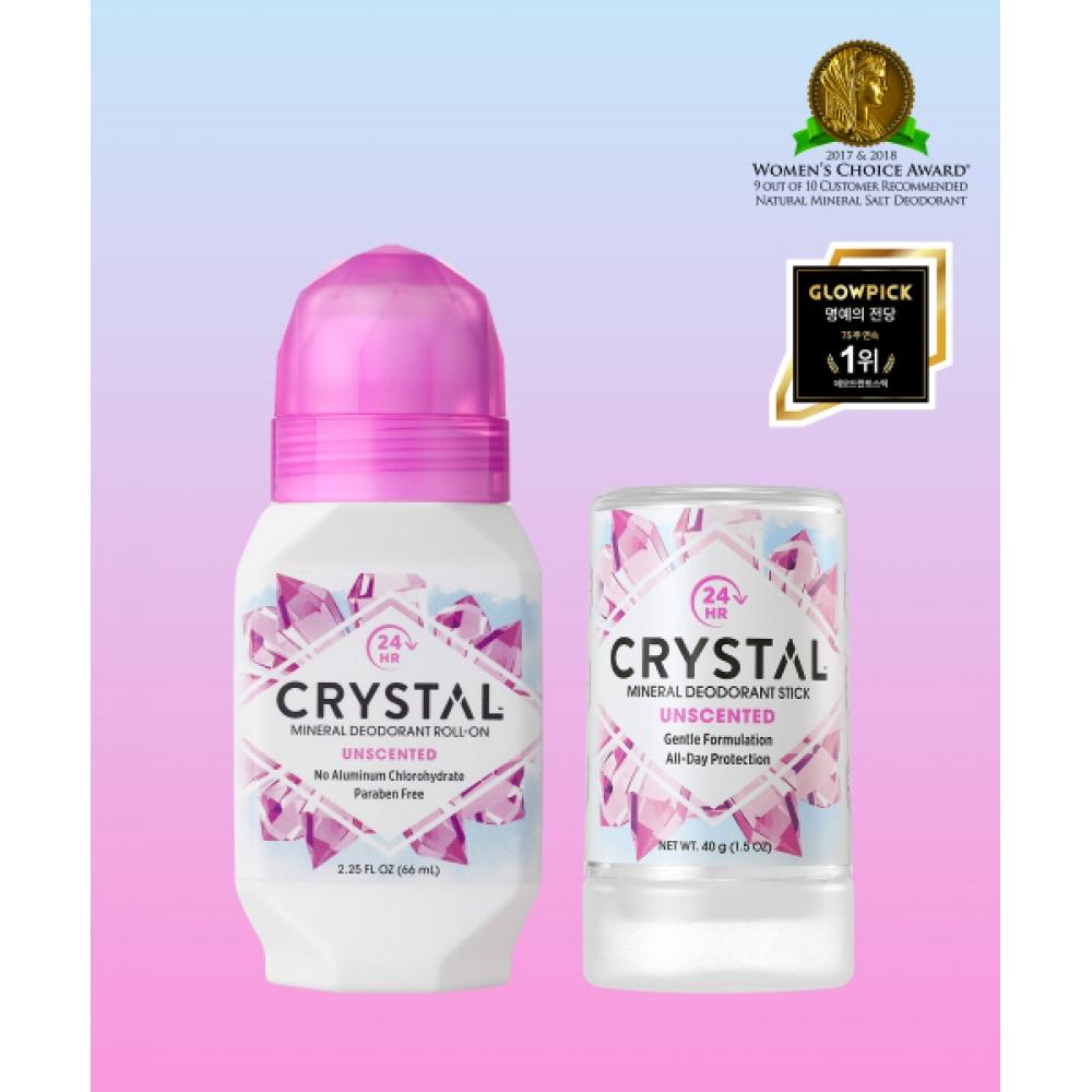 Crystal Unscented CollectiOn 66ml Roll On 40g Mini Stick none