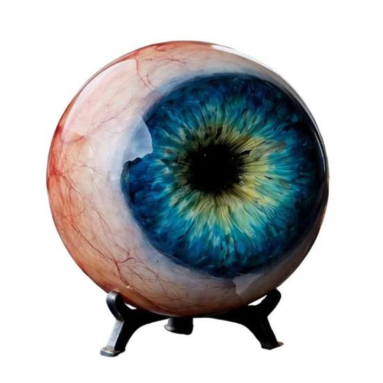 Realistic Eyeball Ornament Horror 3D Eye Sculpture Gothic Scary Eyeball Figurine for Haunted House Photo Booth Props Halloween Eve Party Supplies