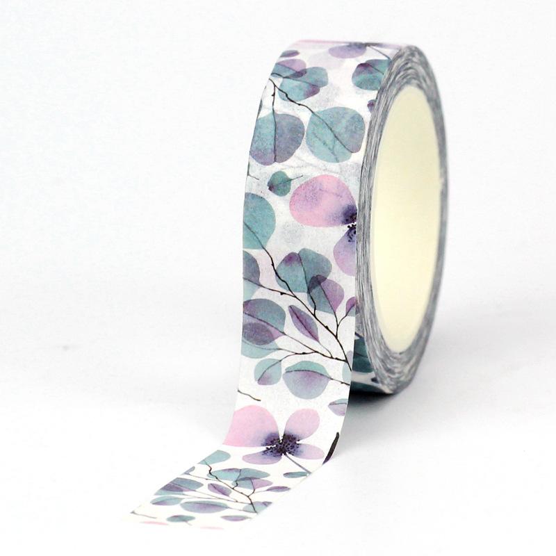 Bulk NEW 1PC 10M Decorative Lovely Flowers Leaves Washi Tapes Set for Scrapbooking Journal Masking Tape Kawaii Stationery