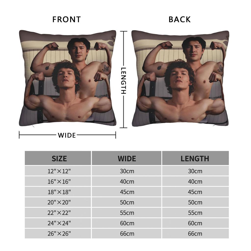 Heated Rivalry Pillowcase Printed Polyester Cushion Cover Gift Hudson Williams and Connor Storrie Throw Pillow Case Cover