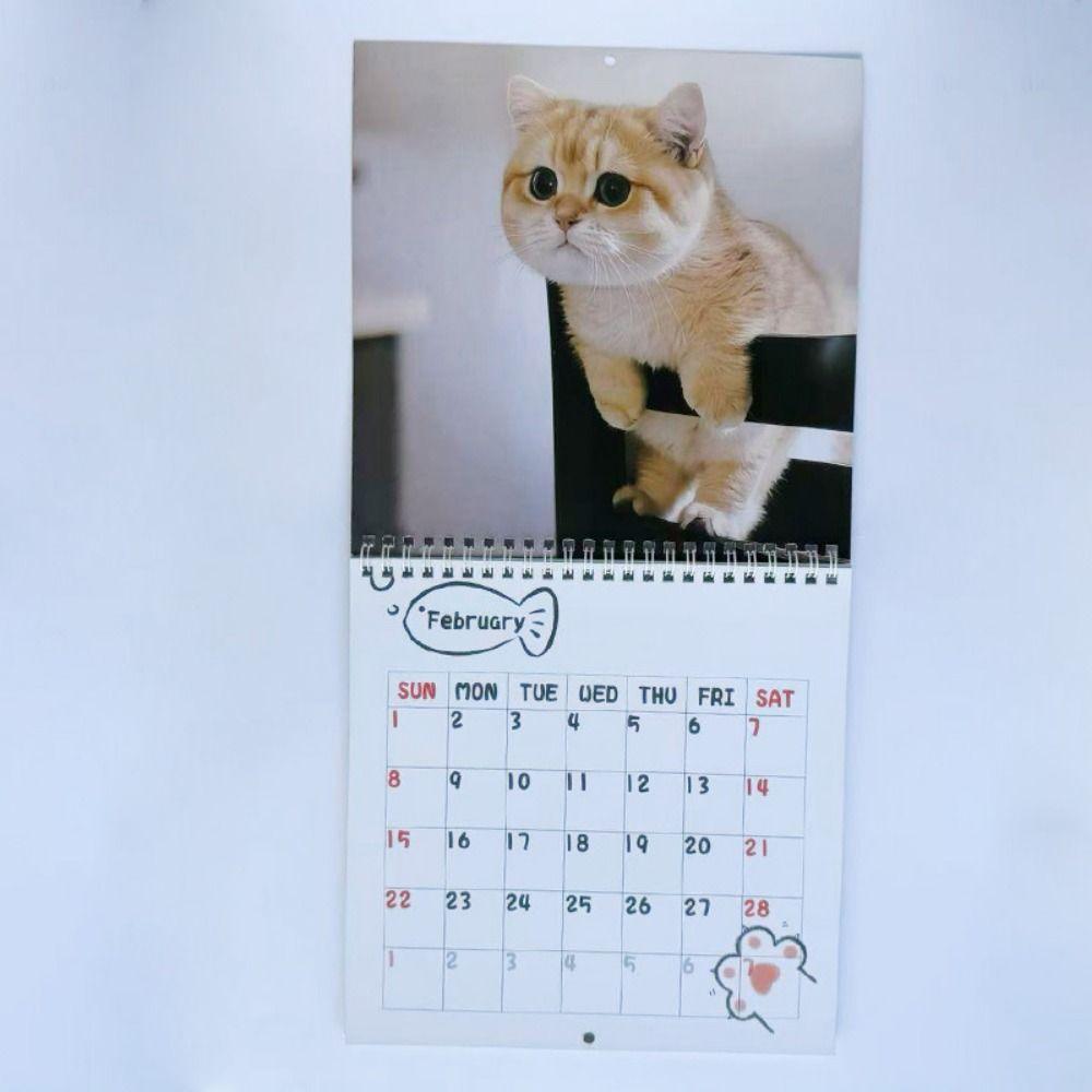 Memo Planner 2026 Cat Calendar One Month To View 2026 Wall Calendar Cute Monthly & Daily Planner