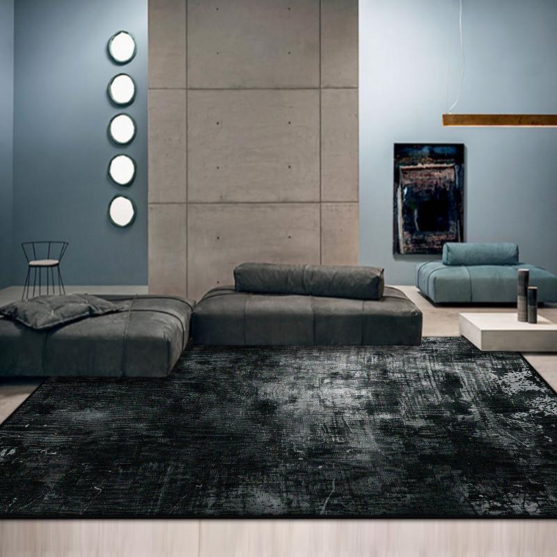 Tmavě modrý abstraktní koberec obývací pokoj snadno čistitelný dekorace pod pohovku stolní koberečky velká plocha ložnice šatna podložka na podlahu protiskluzová