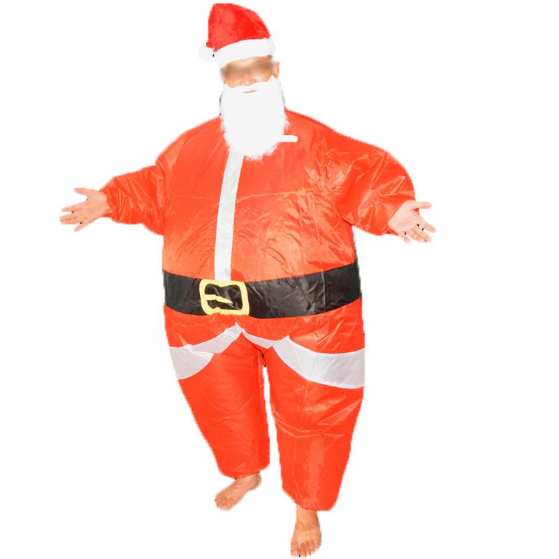 Popular Christmas Santa Inflatable Costume Adult Funny Doll Party Performance