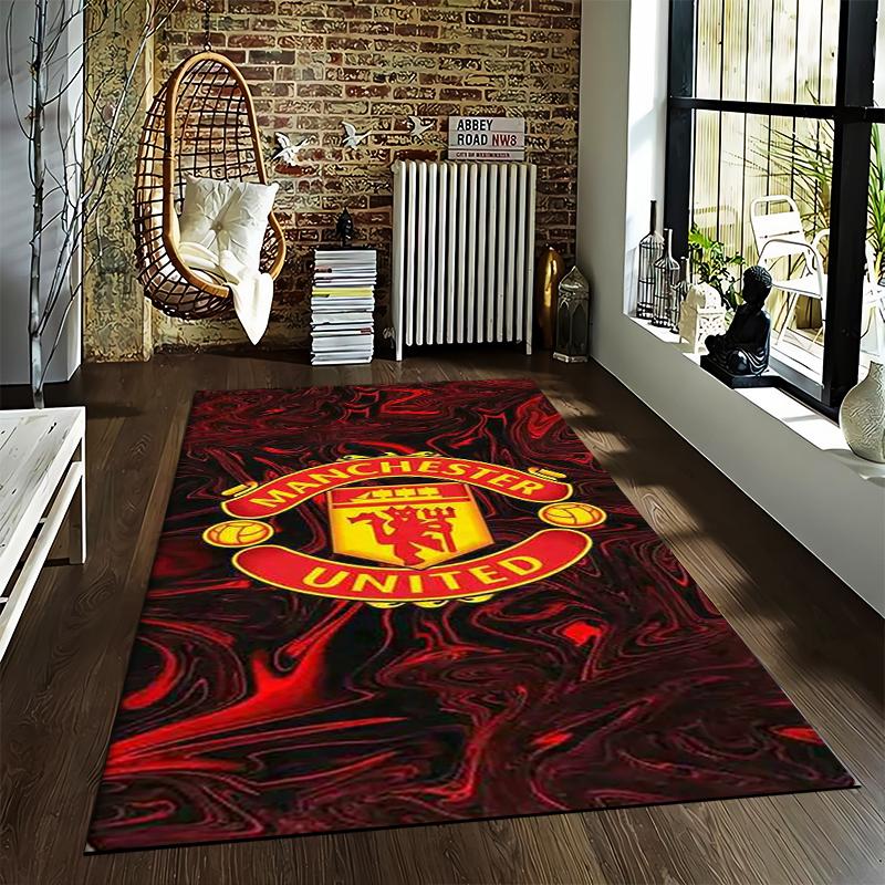 Tappetino per pavimenti design Manchester United, adatto come tappetino antiscivolo per il soggiorno o il divano della camera da letto