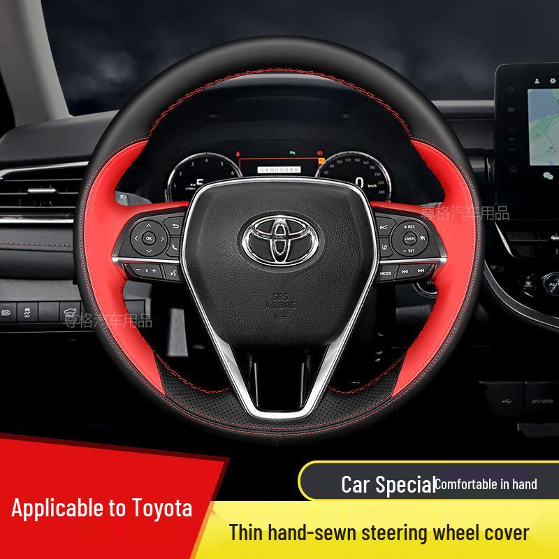 Custom Hand-Stitched Steering Wheel Cover for Toyota Camry, Corolla, RAV4, and Wildlander