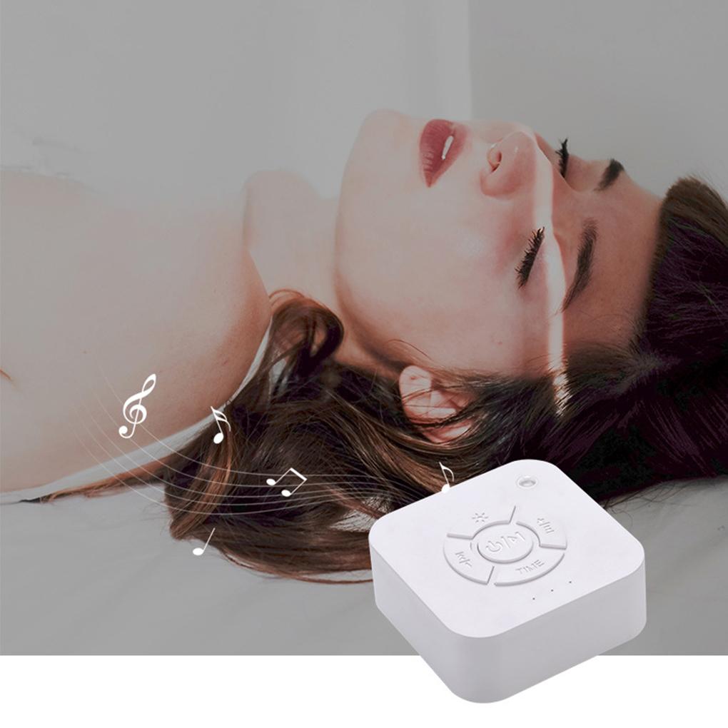 White USB Charging Sleep Sound Machine For Office Travel With Timed Shutdown Function Lightweight