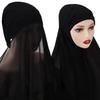 Women Chiffon Hijab Scarf Head Wrap Solid Instant Shawls Muslim Hijabs
