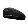 Street Temperament Metal Buckle Retro Beret Cap Solid Color Face Little Painter Hat Warm Women Beret Spring Autumn Winter