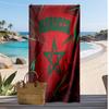 Asciugamano da Spiaggia con Stampa Calcio Marocco Asciugatura Rapida Super Assorbente Morbido Asciugamano da Bagno per Nuoto Spiaggia Viaggio Souvenir Regalo per Fan