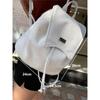 New Fashion Backpack for Women All-match Multifunctional PU Leather Handbags Classic Hand-held Plush School Bags for Girls