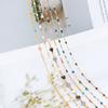 1Meter Colorful Enamel Heart Leaf Bead Chain Stainless Steel Gold Color Chain for DIY Clothing Jewelry Making Necklace Bracelet
