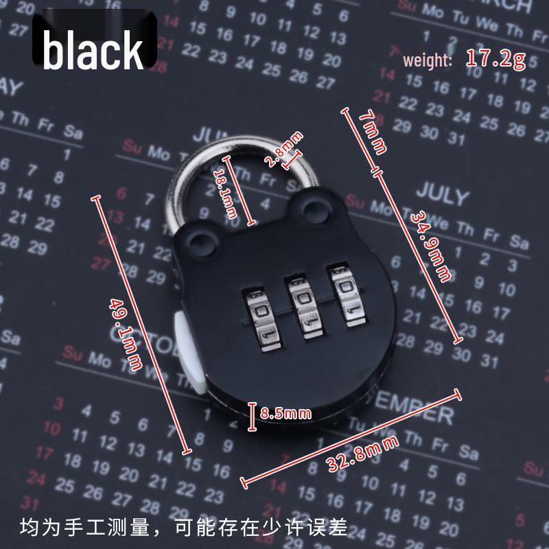 

Cartoon Mechanical Anti-Theft Mini Padlock Storage Box for Suitcases and Bags чёрный