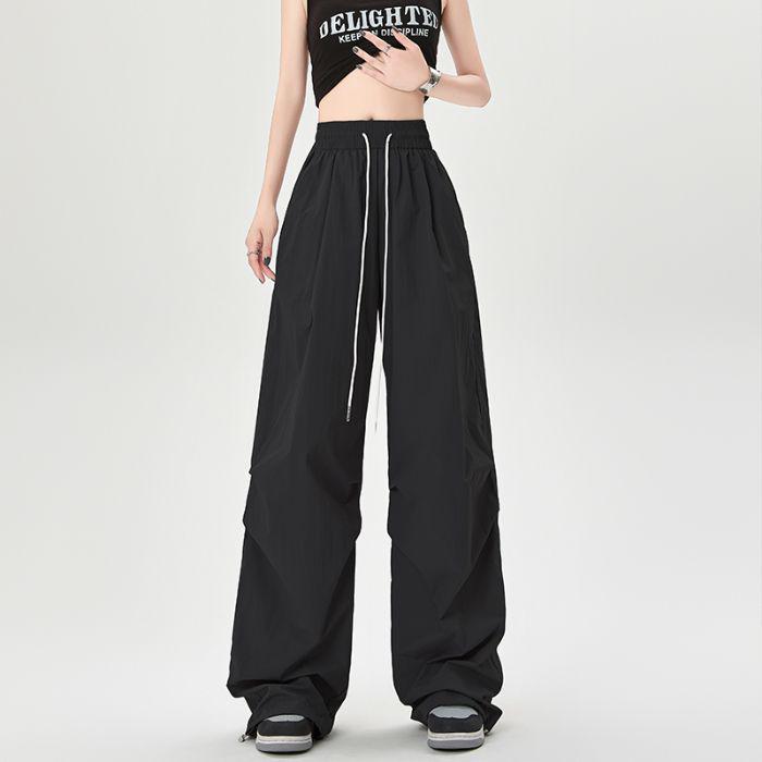 Damen Cargo-Hose im amerikanischen Stil, rosarot, schnelltrocknend, weites Bein für den Sommer