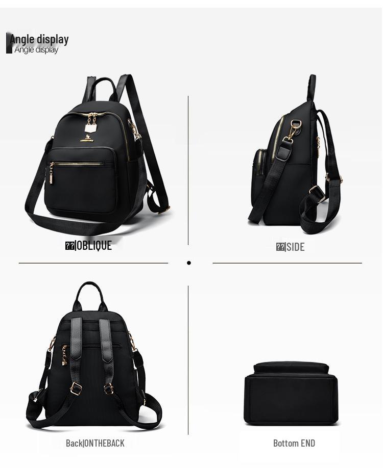 2025 Lightweight Korean Fashion Women's Backpack: Simple, Casual, Large Capacity, Oxford Cloth for School & Travel