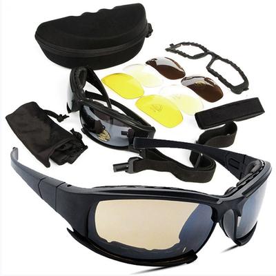 Motorrijbril Schuimgevuld UV400 Oogbescherming Bril Verwisselbare Lens Anti-Wind Zonnebril voor Buitensport