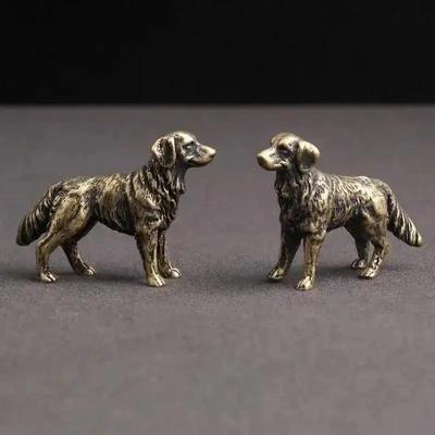 Starožitné figurky měděných honičů Miniatury Stolní ozdoby Zvěrokruh Zvíře Psík Malá socha Čaj Domácí Dekorace Řemesla pro štěňata