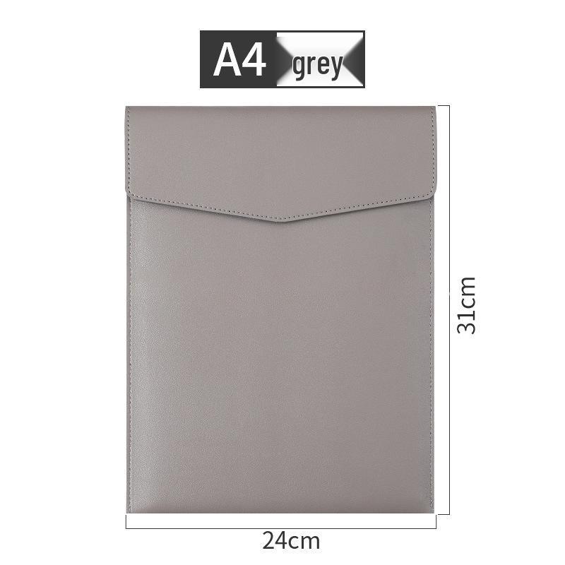 A4 Waterproof Leather Document Bag - Large Capacity Business Briefcase A4