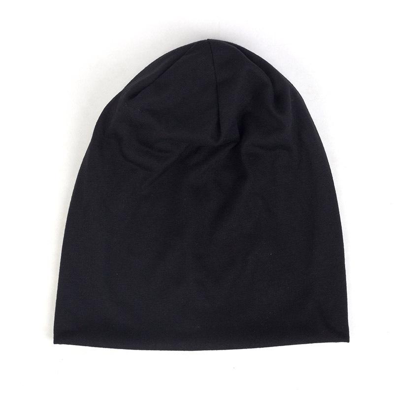 1pc color double-layer brimless casual skull hats for men and women,outdoor leisure pullover knitted hats for autumn and winter